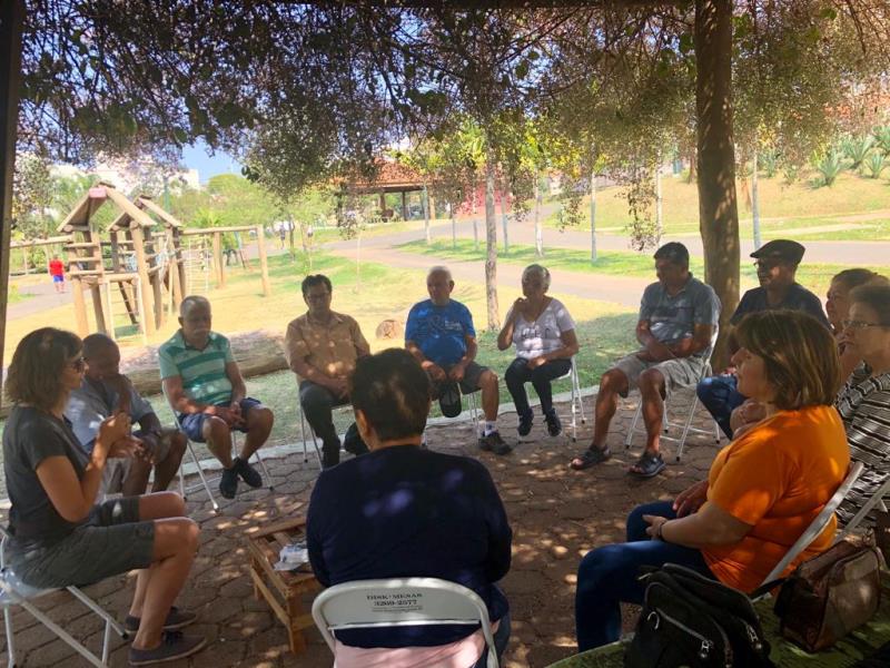 Aula de Meditação no Parque das Águas